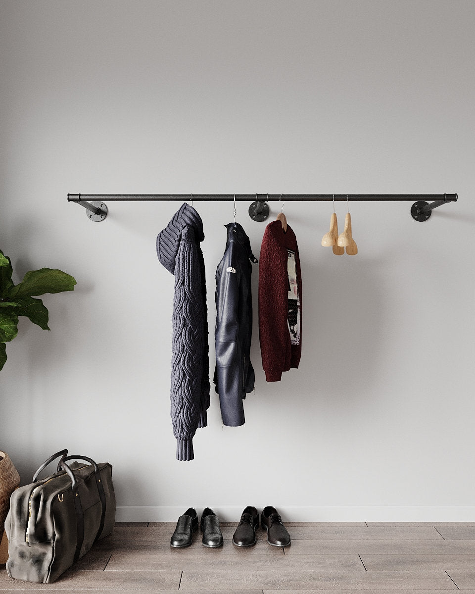Moijpo Wall-Mounted Clothing Racking Wardrobe Storage