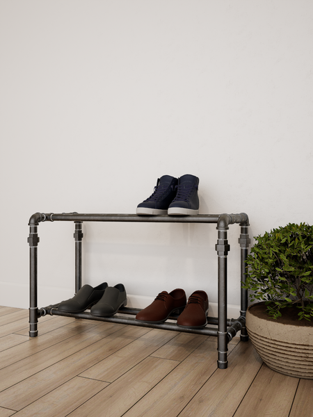 Industrial pipe shoe rack on sale diy