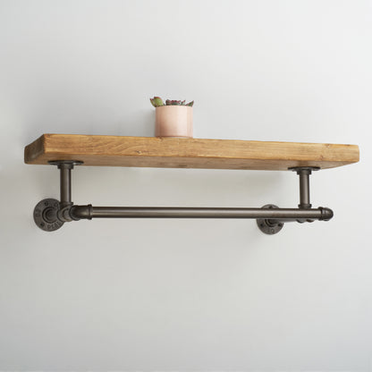 Pipe Wall Mounted Shelves Clothes Rack
