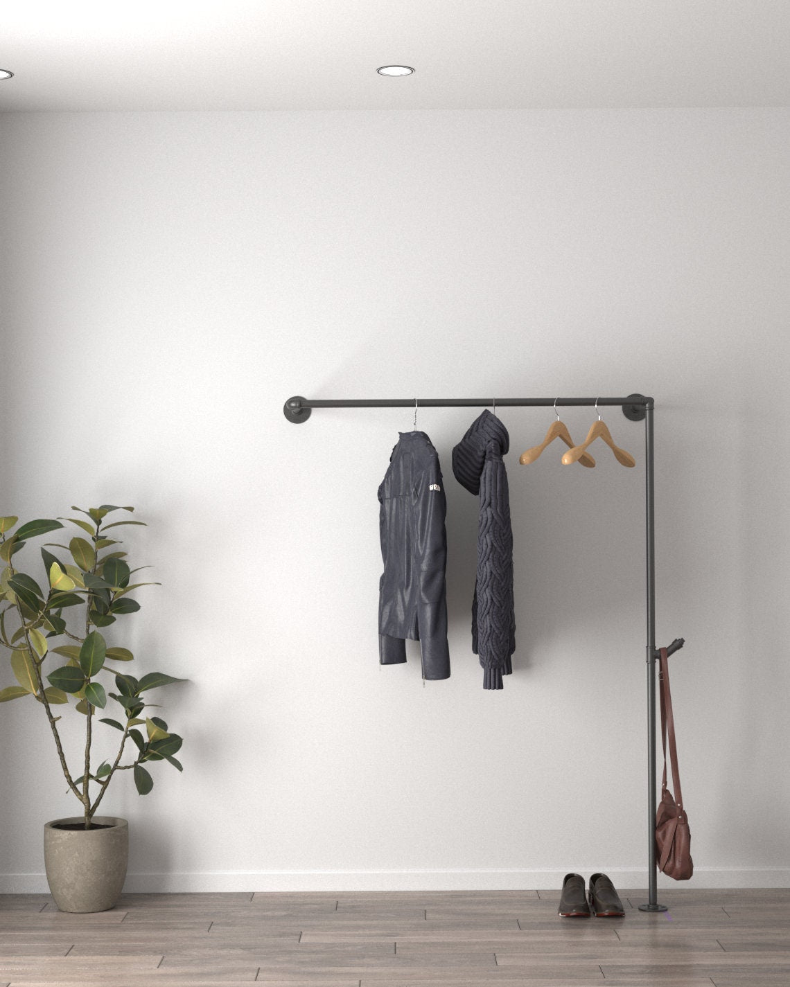 Minimalist clothes online rail